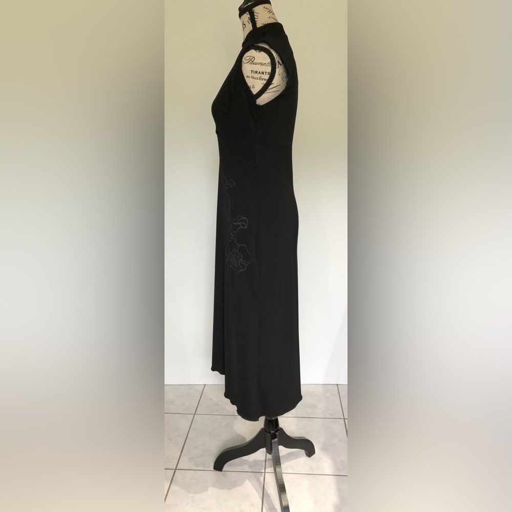 Jacob Dress with Floral Design Black Elegant Sleeveless Women's Size 5/6 New - Picture 3 of 8